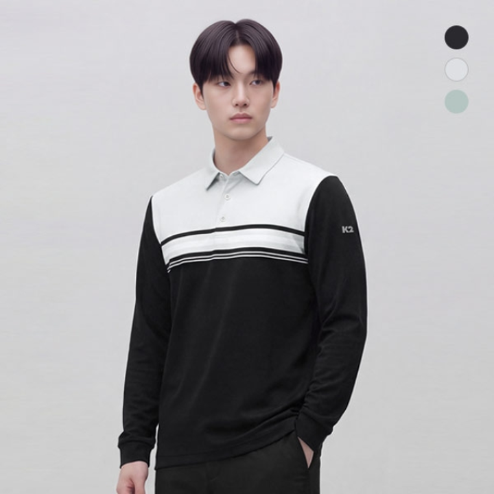[K2] 남성 BOOST 선염 긴팔 폴로 티셔츠_KMP24283