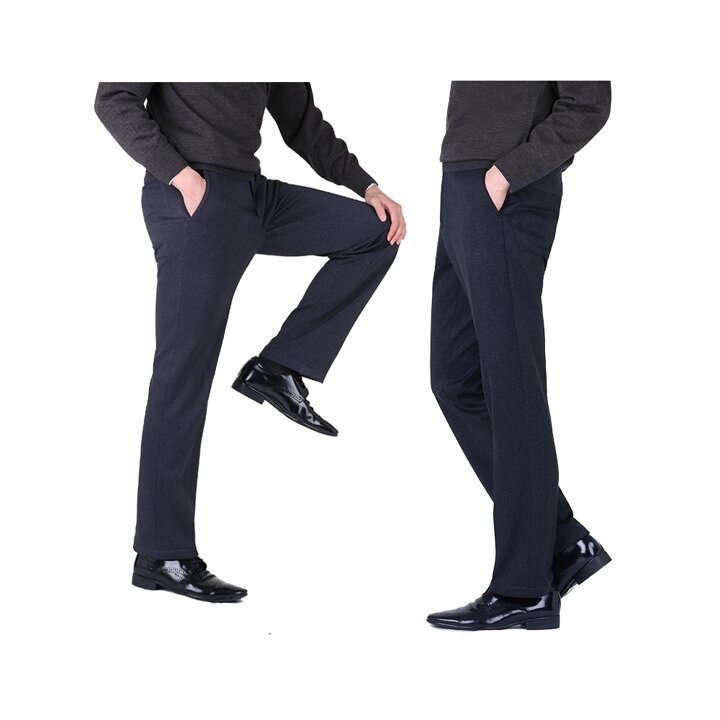 남자 겨울 고급 패브릭 잔패턴 기모 정장바지 LV-SPK-806-네이비