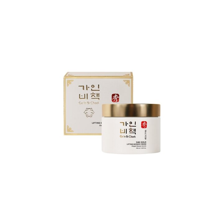 가인비책 수 24K골드 리프팅 바운스 크림 100ml /프리미엄 주름개선 미백 기능성 금가루 탄력