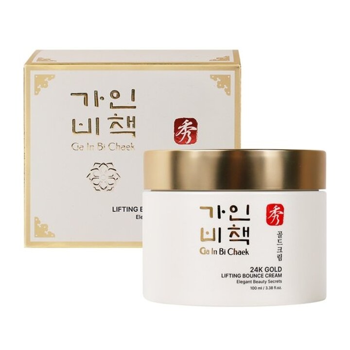 가인비책 수 24K골드 리프팅 바운스 크림 100ml /프리미엄 주름개선 미백 기능성 금가루 탄력