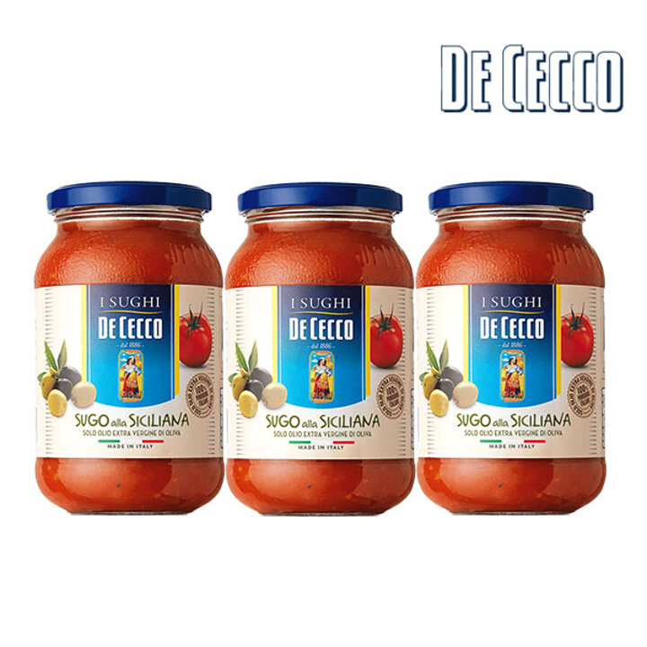 [보라티알] 데체코 시칠리아나 토마토 소스 400g x 3개