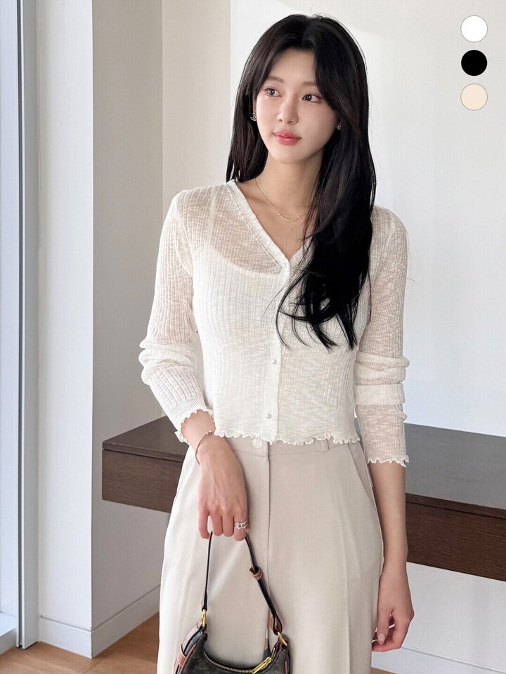 썸머 긴팔 진주 가디건M2504CD603B
