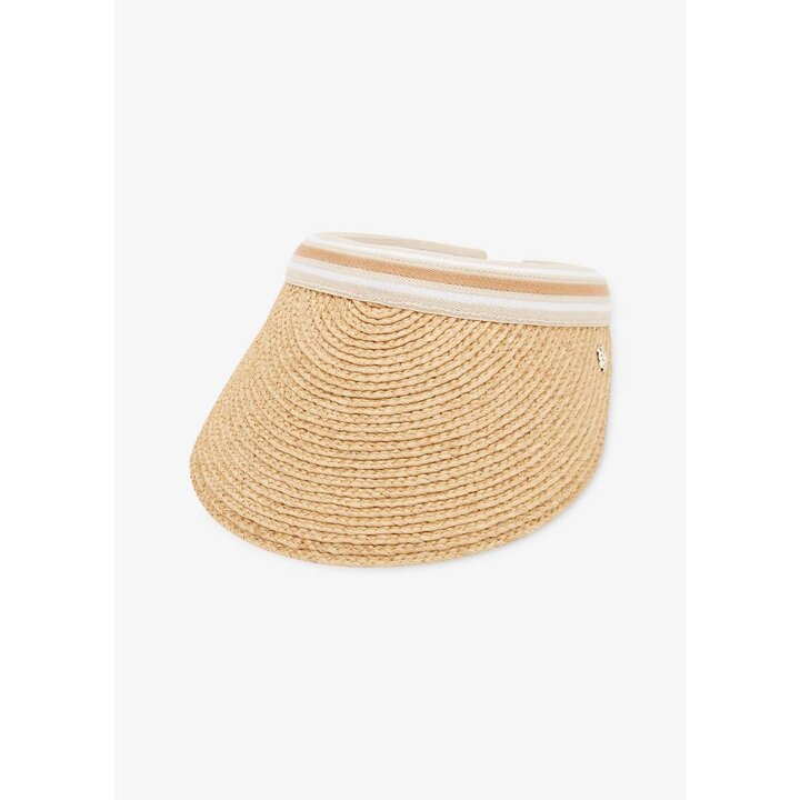 여성 비앙카 네추럴/누가 스트라이프 바이저햇 HAT50265 Natural Nougat Stripe