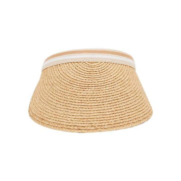 여성 비앙카 네추럴/누가 스트라이프 바이저햇 HAT50265 Natural Nougat Stripe