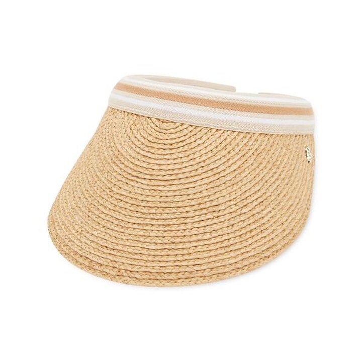 여성 비앙카 네추럴/누가 스트라이프 바이저햇 HAT50265 Natural Nougat Stripe
