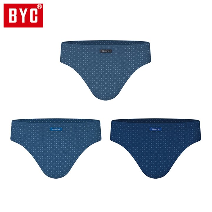 BYC남성 스콜피오 3매입 미디 삼각팬티 DOLF2273