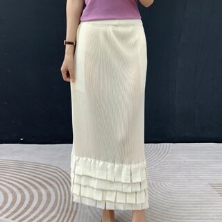 플라라 (88까지)플리츠블럭티어드스커트