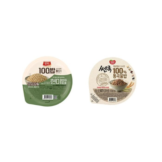 (주)셀러허브 양반 현미밥 130g 24개 + 쎈쿡 통곡물밥 195g 24개