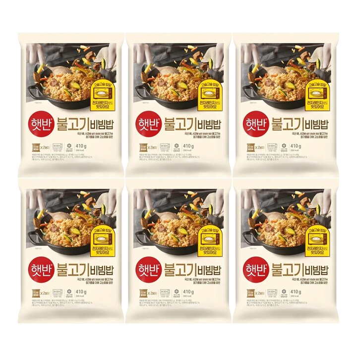 CJ 햇반 쿡반 불고기비빔밥 410g  X 6개