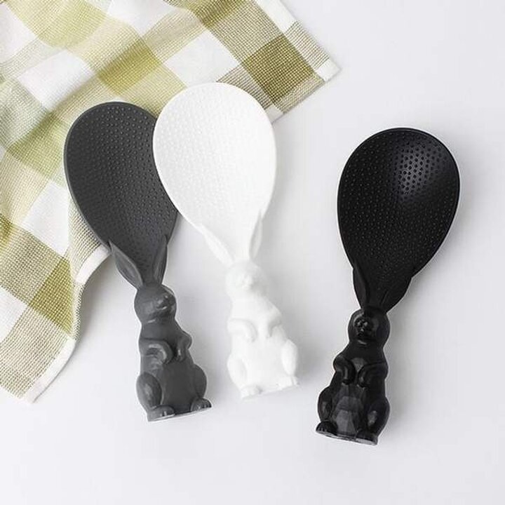 래빗주걱 깊은형 밥풀안붙는 토끼밥주걱 스탠딩세우는