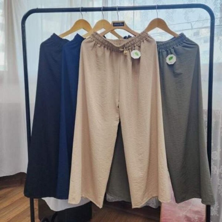 밴딩바지 루즈핏 데일리 인견 밴딩 여자바지 여성와이드팬츠