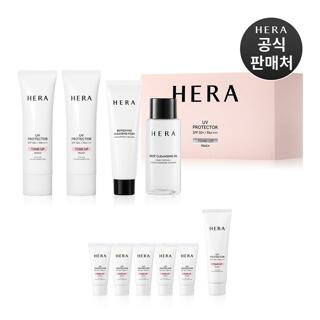 [내일도착/단독]헤라 UV프로텍터 톤업 피치 듀오 세트(115ml 추가 증정)