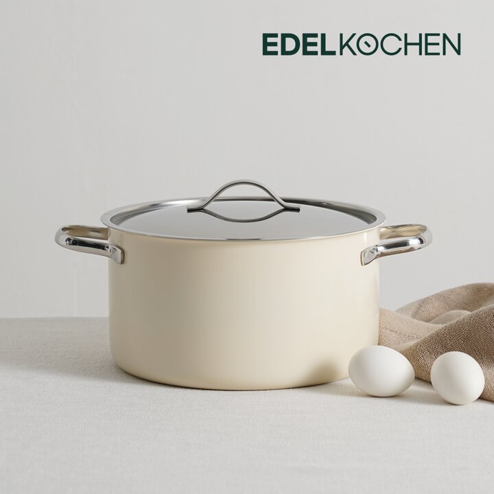 [에델코첸] 통3중 클래식L 곰솥냄비 24cm (아이보리)