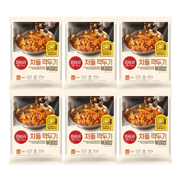 CJ 햇반 쿡반 차돌깍두기볶음밥 410g X 6개