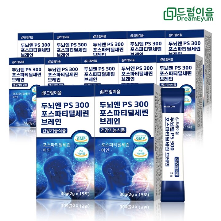 드림이음 두뇌엔 PS 300 포스파티딜세린 브레인 15포 12박스