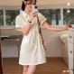 루시앙 코튼 카라반팔 스트링 셔츠 원피스 (3 Colors)