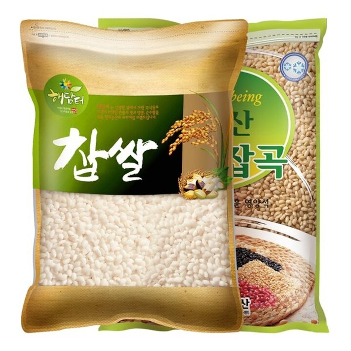 국산 찹쌀 2kg+현미찹쌀 2kg