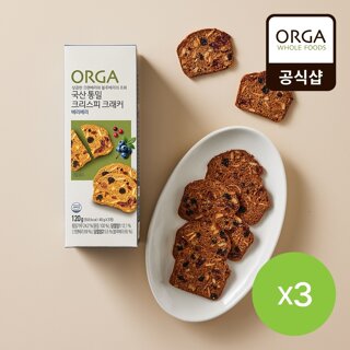 올가 국산 통밀 크리스피 크래커 베리베리 (120g) x3개