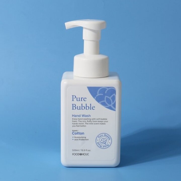 (2개)푸드어홀릭 퓨어 버블 핸드워시 코튼향 500ml/몽글몽글 깨끗해