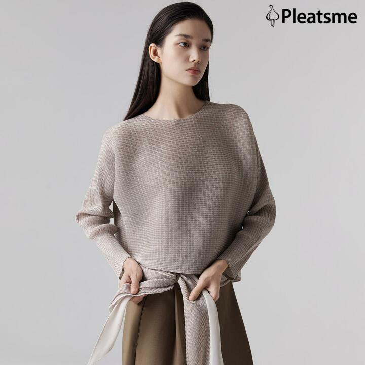 최신상 26FW 플리츠미 시그니처 스카프 블라우스