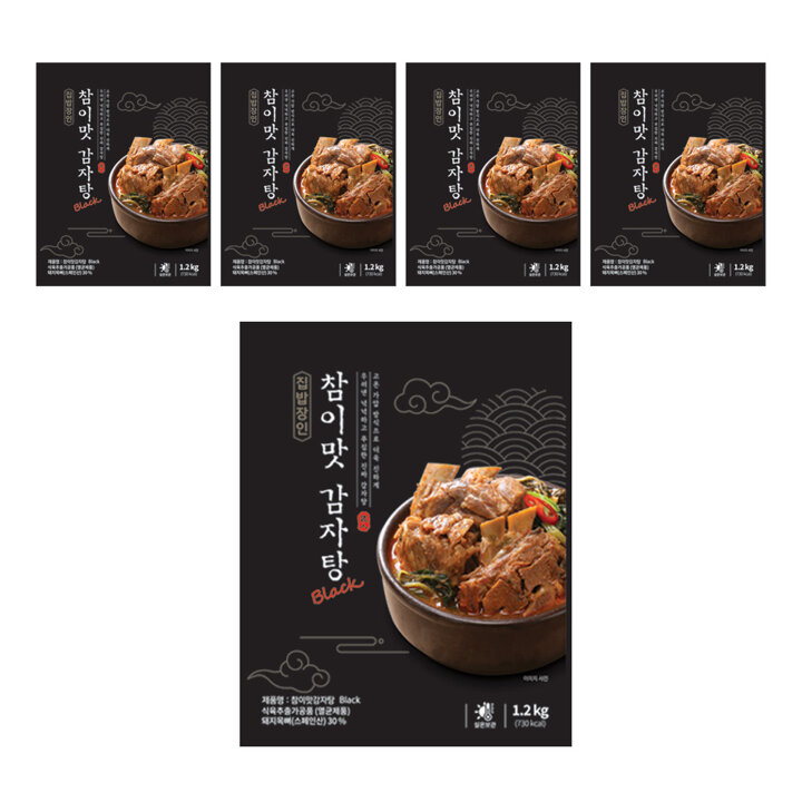 집밥장인 참이맛 40년전통 감자탕 블랙 1.2kg X 5팩