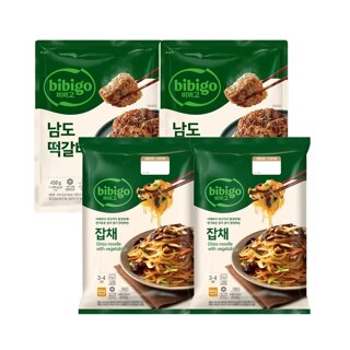 CJ제일제당 잡채644g x2봉+남도떡갈비450g x2봉