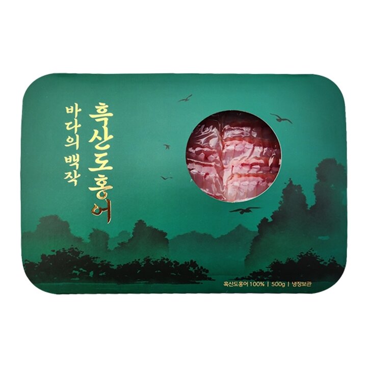 (G)[백년수산] 흑산도 홍어 500g x 1팩 + [증정] 용기초장 1개