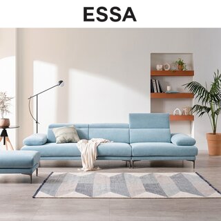 [에싸][10/15 라이브★레벨업페스타★상품권15만원+사은품더블증정]시에르 4인 헤드기능 카시미라 패브릭 소파+스툴