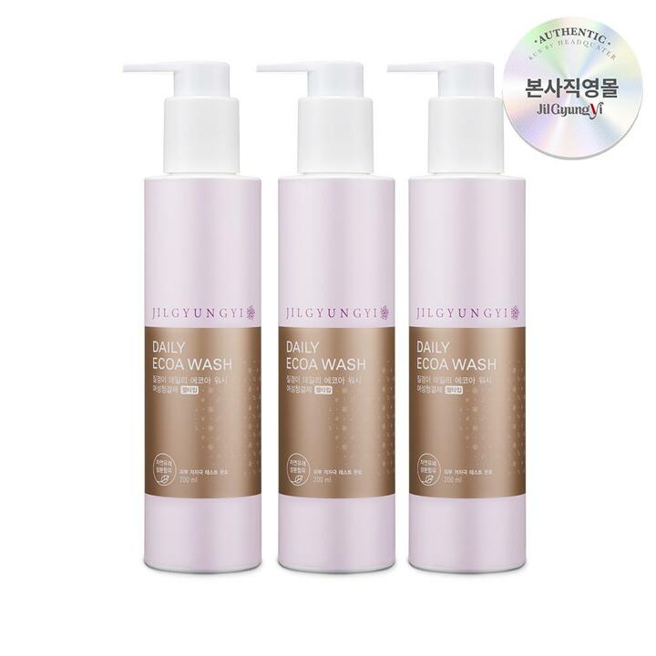 질경이 여성청결제 에코아워시  골드 젤 200ml 4개 세트 칸디다 항균 임상 청결제