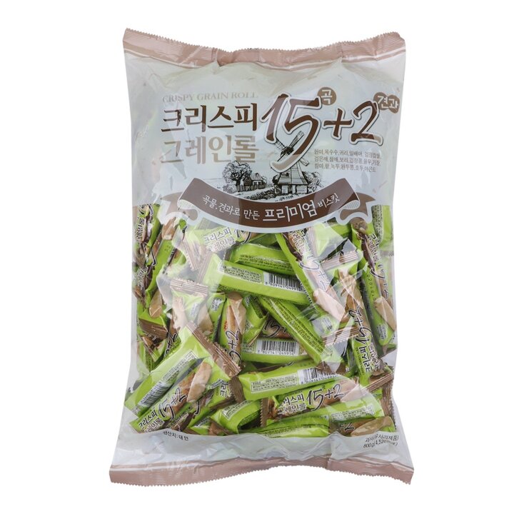 (신세계의정부점)햅스토어크리스피그레인롤 15곡+2견과 