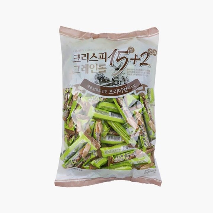 (신세계의정부점)햅스토어크리스피그레인롤 15곡+2견과 