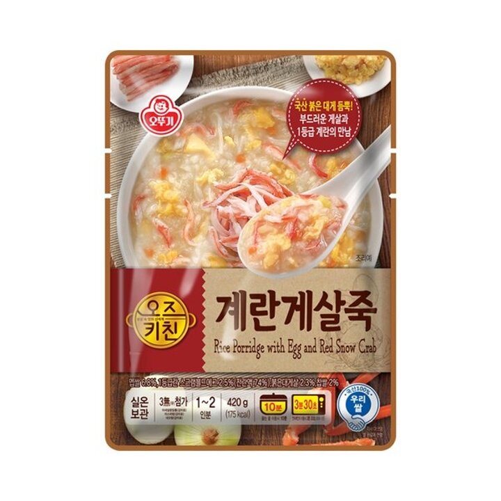 (신세계의정부점)오뚜기오즈키친 계란게살죽420g