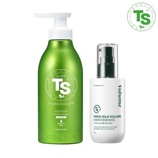 올뉴 TS 샴푸 500g 1개 + TS케라실크볼륨헤어에센스 75g 1개