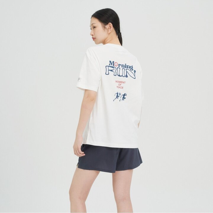 (광주신세계)[FILA] 쿨링 PCM 프린트 소로나 오버핏 반팔티 (FS2RSH2212X OWH)