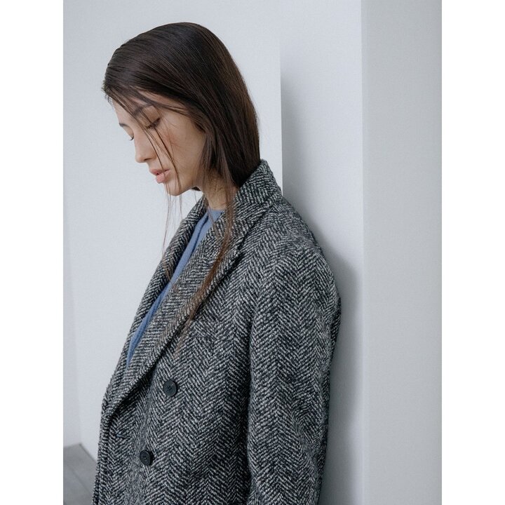 (대전신세계)울 블렌디드 더블 롱코트 Z254MSG003