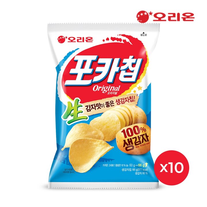 오리온 포카칩 오리지널 M(66g) x10개