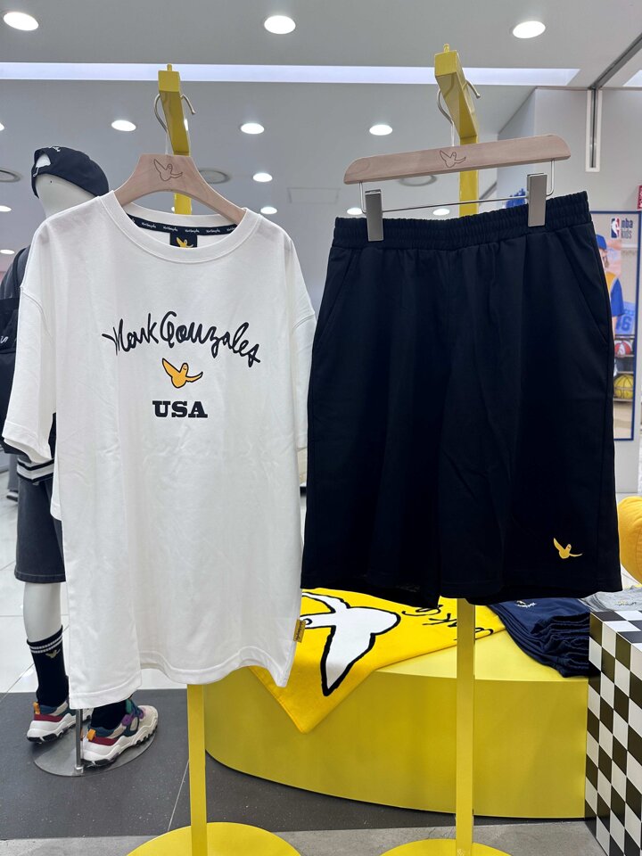 엔젤 USA 반팔 셋업-화이트IC