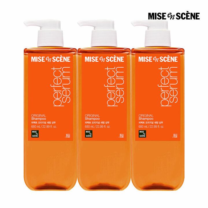 NEW 미쟝센 퍼펙트 오리지널 세럼 샴푸 680ml 3개