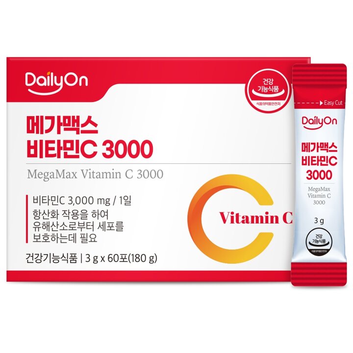 [데일리온] 메가맥스 비타민C 3000 60포x1개(2개월)