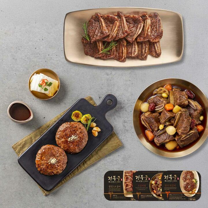 [G](신세계단독)[경복궁] 칼집LA갈비+소갈비찜+한우떡갈비 혼합 구성