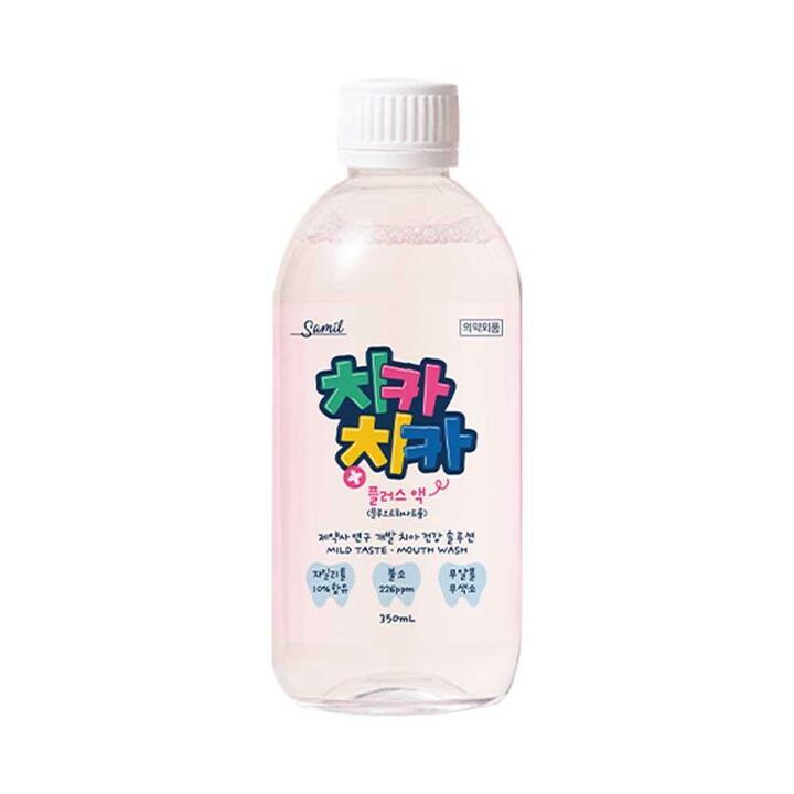 [G] 삼일제약 치카치카 플러스액 풍선껌맛 350ml 1개 / 충치예방 가글 무알콜 불소 자일리톨 함유