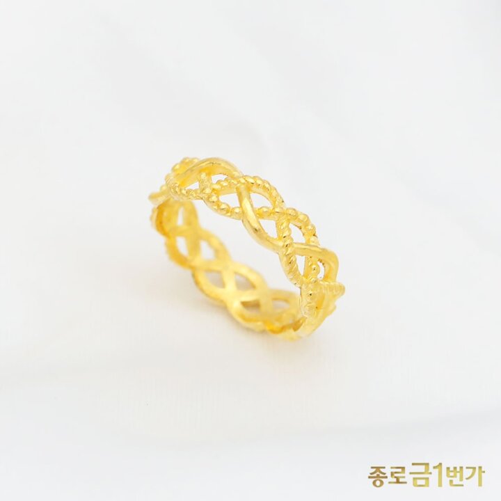 [종로금1번가] 여자 순금 반지 볼 웨이브 3.75g