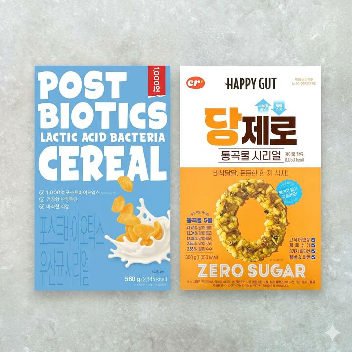 당제로 통곡물 시리얼 300g + 포스트바이오틱스 유산균 시리얼 560g