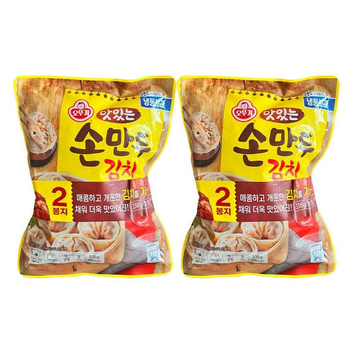 오뚜기 맛있는 손만두 김치 338g 2봉+2봉