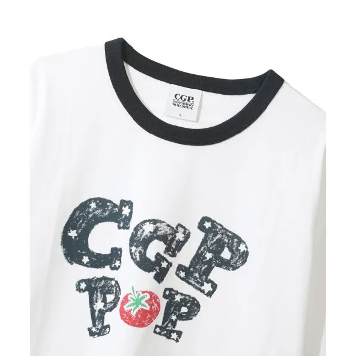 (대전신세계)[코드그라피] [CGP]  POP 링거 반소매 티셔츠-화이트 (CBFUUTS0360)