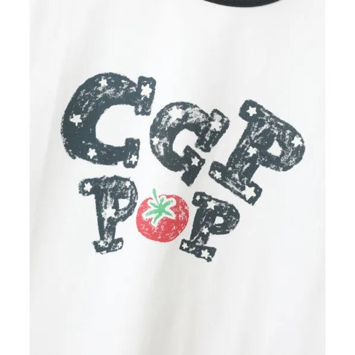 (대전신세계)[코드그라피] [CGP]  POP 링거 반소매 티셔츠-화이트 (CBFUUTS0360)