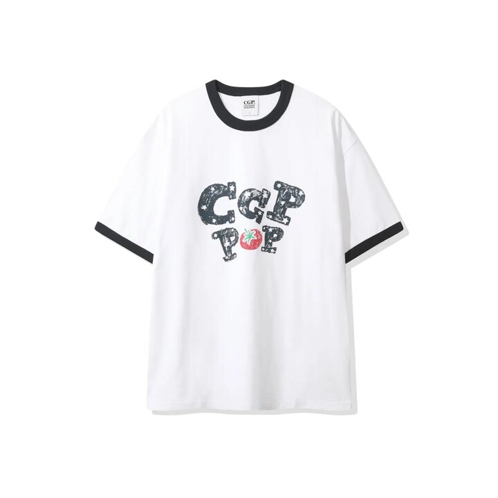 (대전신세계)[코드그라피] [CGP]  POP 링거 반소매 티셔츠-화이트 (CBFUUTS0360)