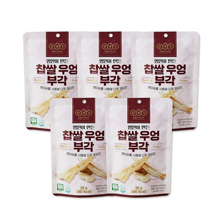 [오희숙전통부각] 찹쌀우엉부각30g X 5봉