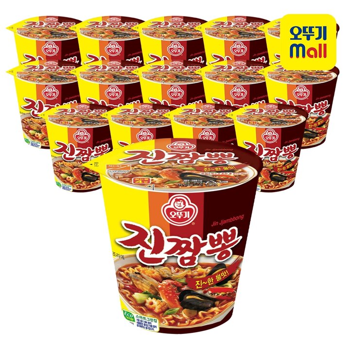 [본사직영] 오뚜기 진짬뽕 컵 75g 15개