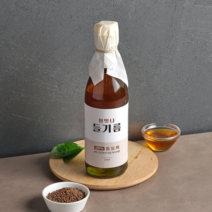 [참맛나] 저온압착 통들깨 들기름 350ml x 2병